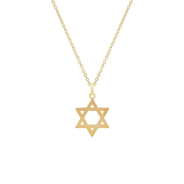 Jennifer Meyer Large Star of David Necklace in 18K Yellow Gold | Fine Necklaces | Coveti