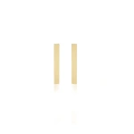 Jennifer Meyer Long Bar Studs in 18K Yellow Gold | Fine Earrings | Coveti