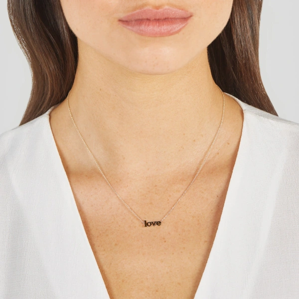 Jennifer Meyer Love Necklace in 18K Yellow Gold | Fine Necklaces | Coveti
