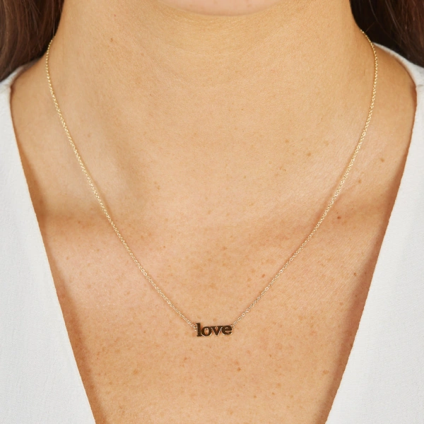 Jennifer Meyer Love Necklace in 18K Yellow Gold | Fine Necklaces | Coveti