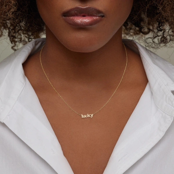 Jennifer Meyer Lucky Necklace in 18K Yellow Gold | Fine Necklaces | Coveti