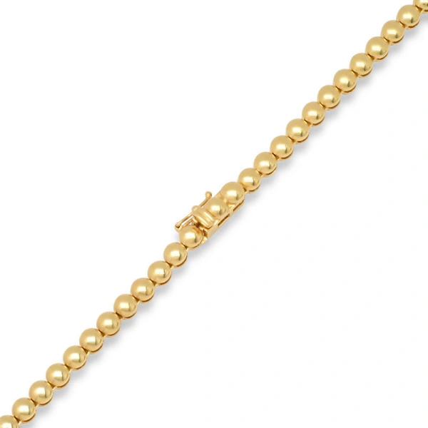 Jennifer Meyer Luxe Bezel Tennis Necklace in 18K Yellow Gold | Fine Necklaces | Coveti