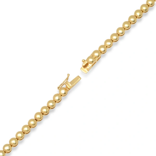 Jennifer Meyer Luxe Bezel Tennis Necklace in 18K Yellow Gold | Fine Necklaces | Coveti