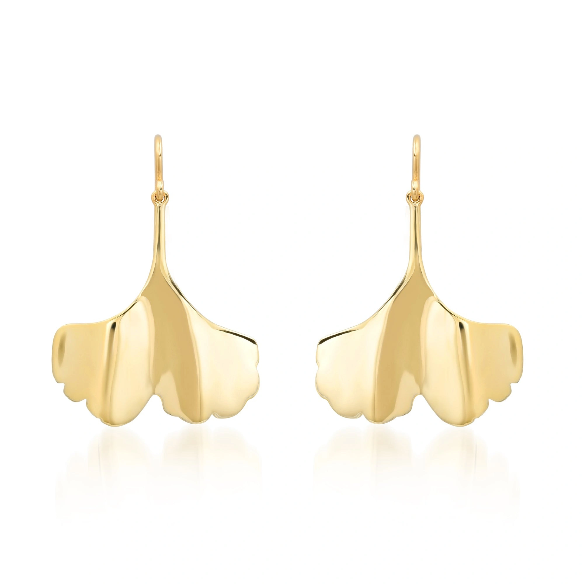 Jennifer Meyer Luxe Ginkgo Leaf Earrings in 18K Yellow Gold Jennifer Meyer Luxe Ginkgo Leaf Earrings in 18K Yellow Gold | Fine Earrings | Coveti