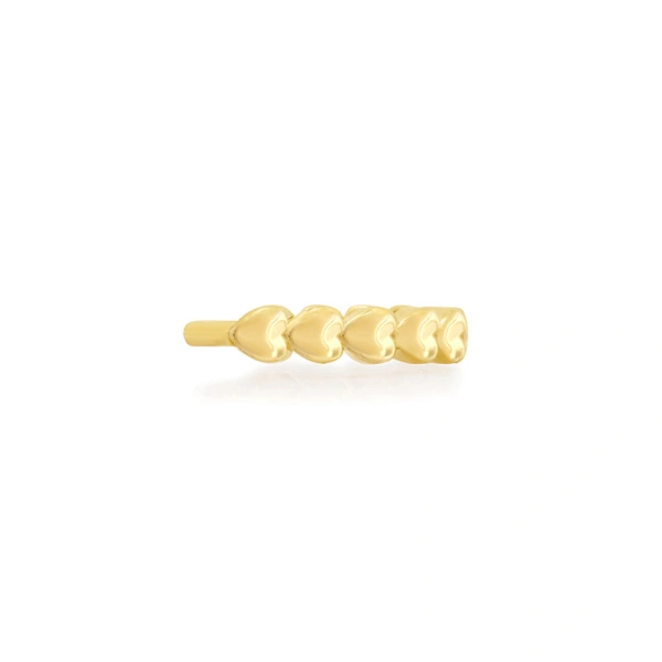 Jennifer Meyer Luxe Heart Band in 18K Yellow Gold | Fine Rings | Coveti