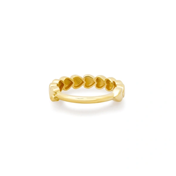 Jennifer Meyer Luxe Heart Band in 18K Yellow Gold | Fine Rings | Coveti