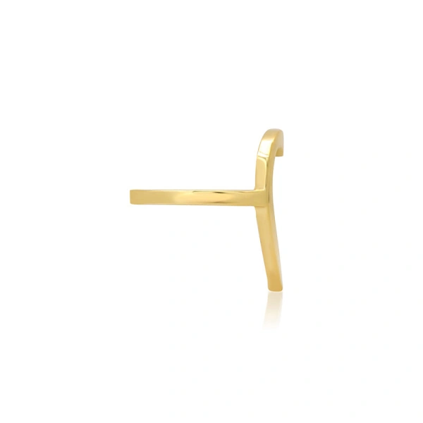 Jennifer Meyer Luxe Open Heart Ring in 18K Yellow Gold | Fine Rings | Coveti