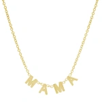 Jennifer Meyer Mama Mini Uppercase Letter Necklace in 14K Yellow Gold | Fine Necklaces | Coveti