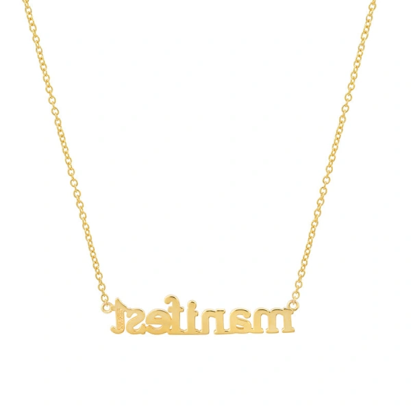 Jennifer Meyer Manifest Necklace in 18K Yellow Gold | Fine Necklaces | Coveti