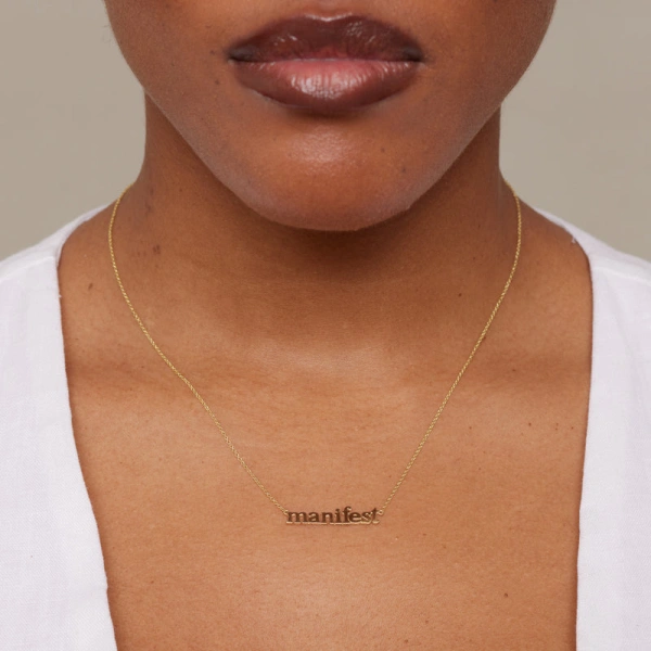 Jennifer Meyer Manifest Necklace in 18K Yellow Gold | Fine Necklaces | Coveti