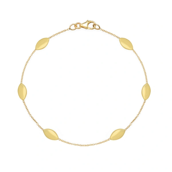 Jennifer Meyer Marquise By The Inch Bracelet in 14K Yellow Gold | Fine Bracelets | Coveti