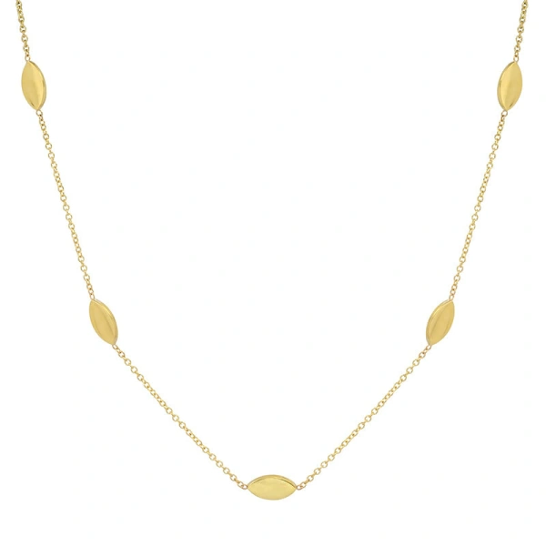 Jennifer Meyer Marquise by the inch Necklace in 18K Yellow Gold | Fine Necklaces | Coveti