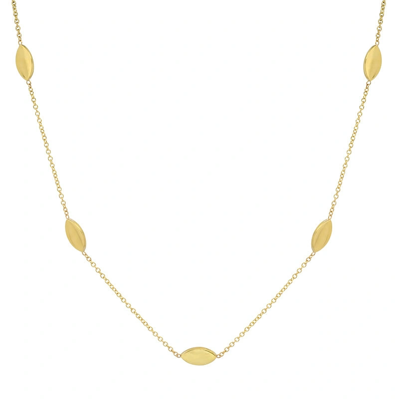 Jennifer Meyer Marquise by the inch Necklace in 18K Yellow Gold Jennifer Meyer Marquise by the inch Necklace in 18K Yellow Gold | Fine Necklaces | Coveti