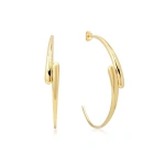 Jennifer Meyer Medium Double Dome Hoops in 18K Yellow Gold | Fine Earrings | Coveti