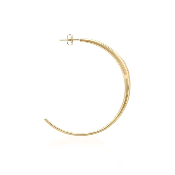 Jennifer Meyer Medium Double Dome Hoops in 18K Yellow Gold | Fine Earrings | Coveti