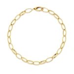 Jennifer Meyer Medium Edith Link Bracelet in 18K Yellow Gold | Fine Bracelets | Coveti