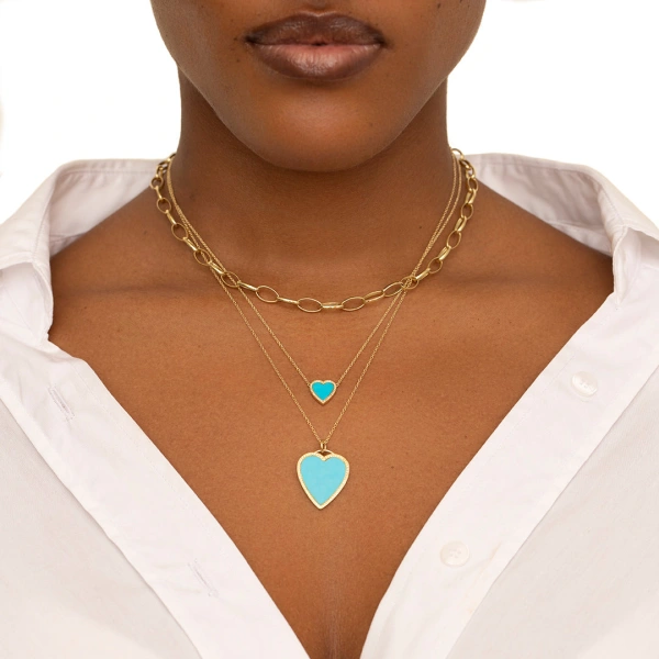 Jennifer Meyer Medium Edith Link Necklace in 18K Yellow Gold | Fine Necklaces | Coveti