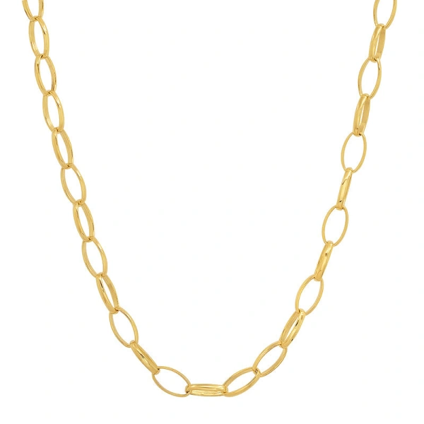 Medium Edith Link Necklace in 18K Yellow Gold