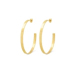 Jennifer Meyer Medium Ellen Hoops in 18K Yellow Gold | Fine Earrings | Coveti