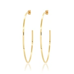 Jennifer Meyer Medium Thin Hoops in 18K Yellow Gold | Fine Earrings | Coveti