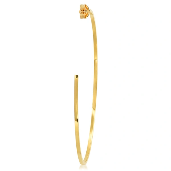 Jennifer Meyer Medium Thin Hoops in 18K Yellow Gold | Fine Earrings | Coveti