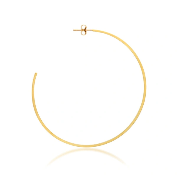 Jennifer Meyer Medium Thin Hoops in 18K Yellow Gold | Fine Earrings | Coveti