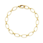Jennifer Meyer Medium and Small Edith Link Bracelet in 18K Yellow Gold | Fine Bracelets | Coveti