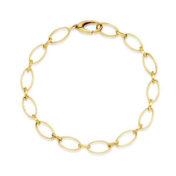 Jennifer Meyer Medium and Small Edith Link Bracelet in 18K Yellow Gold | Fine Bracelets | Coveti