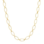 Jennifer Meyer Medium and Small Edith Link Necklace in 18K Yellow Gold | Fine Necklaces | Coveti