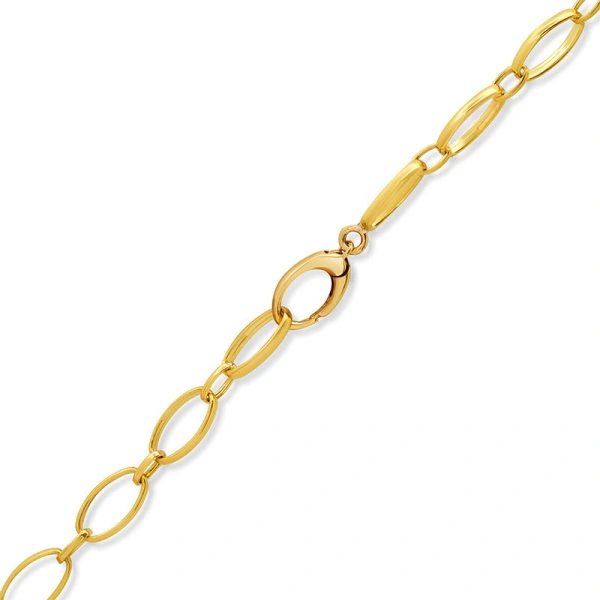Jennifer Meyer Medium and Small Edith Link Necklace in 18K Yellow Gold | Fine Necklaces | Coveti