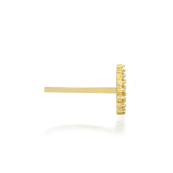Jennifer Meyer Mini 3 Prong Diamond Open Teardrop Ring in 18K Yellow Gold | Fine Rings | Coveti