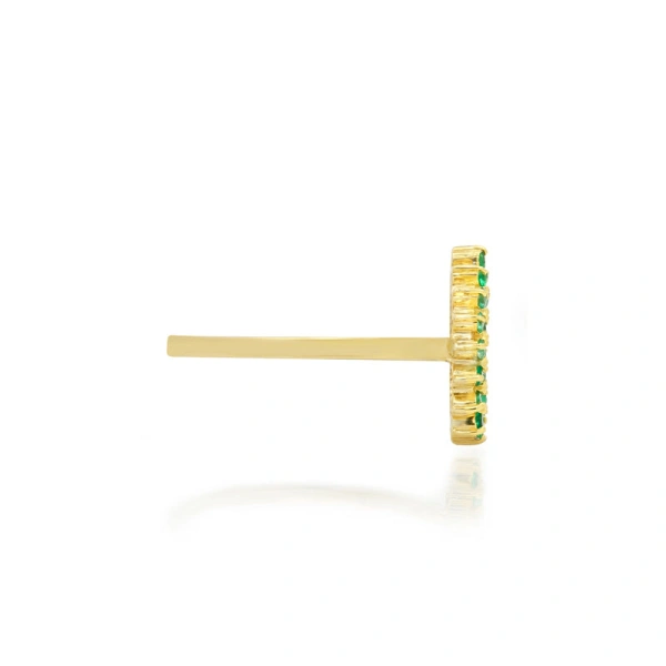 Jennifer Meyer Mini 3 Prong Emerald Open Teardrop Ring in 18K Yellow Gold | Fine Rings | Coveti