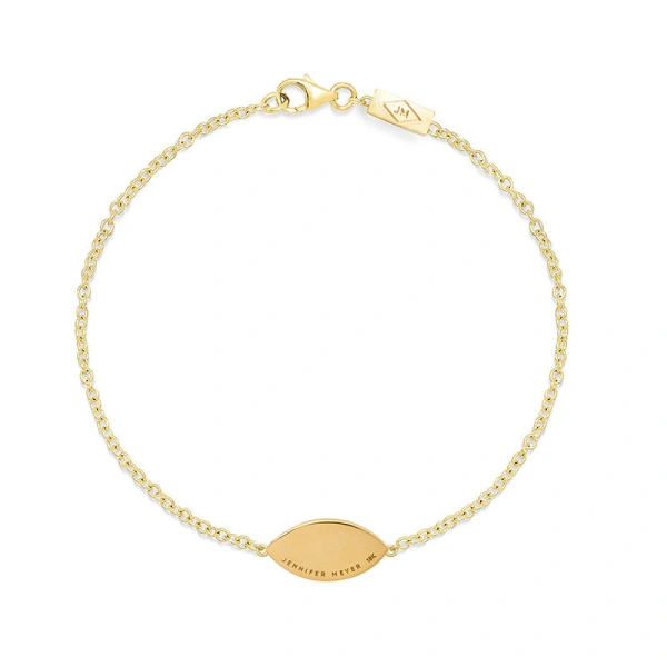 Jennifer Meyer Mini 70's Evil Eye Bracelet in 18K Yellow Gold | Fine Bracelets | Coveti