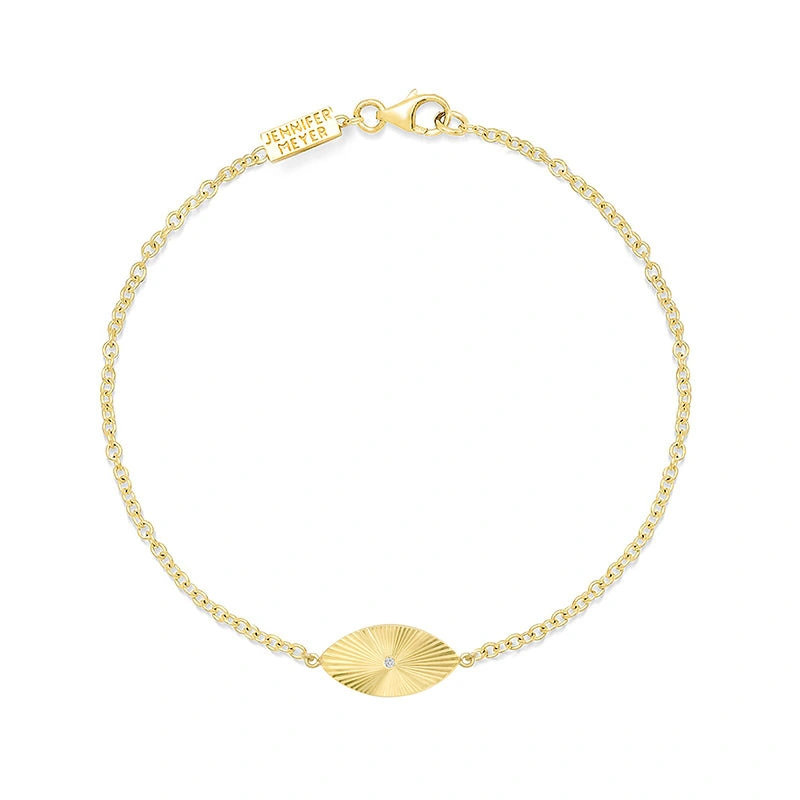 Jennifer Meyer Mini 70's Evil Eye Bracelet in 18K Yellow Gold Jennifer Meyer Mini 70's Evil Eye Bracelet in 18K Yellow Gold | Fine Bracelets | Coveti