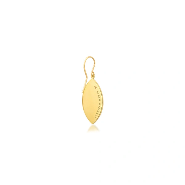 Jennifer Meyer Mini 70's Evil Eye Earrings in 18K Yellow Gold | Fine Earrings | Coveti