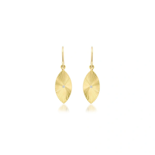 Jennifer Meyer Mini 70's Evil Eye Earrings in 18K Yellow Gold | Fine Earrings | Coveti