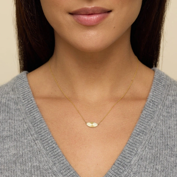 Jennifer Meyer Mini 70's Evil Eye Necklace in 18K Yellow Gold | Fine Necklaces | Coveti