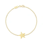 Jennifer Meyer Mini 70's Star Bracelet in 18K Yellow Gold | Fine Bracelets | Coveti