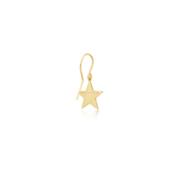 Jennifer Meyer Mini 70's Star Earrings in 18K Yellow Gold | Fine Earrings | Coveti