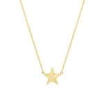 Jennifer Meyer Mini 70's Star Necklace in 18K Yellow Gold | Fine Necklaces | Coveti