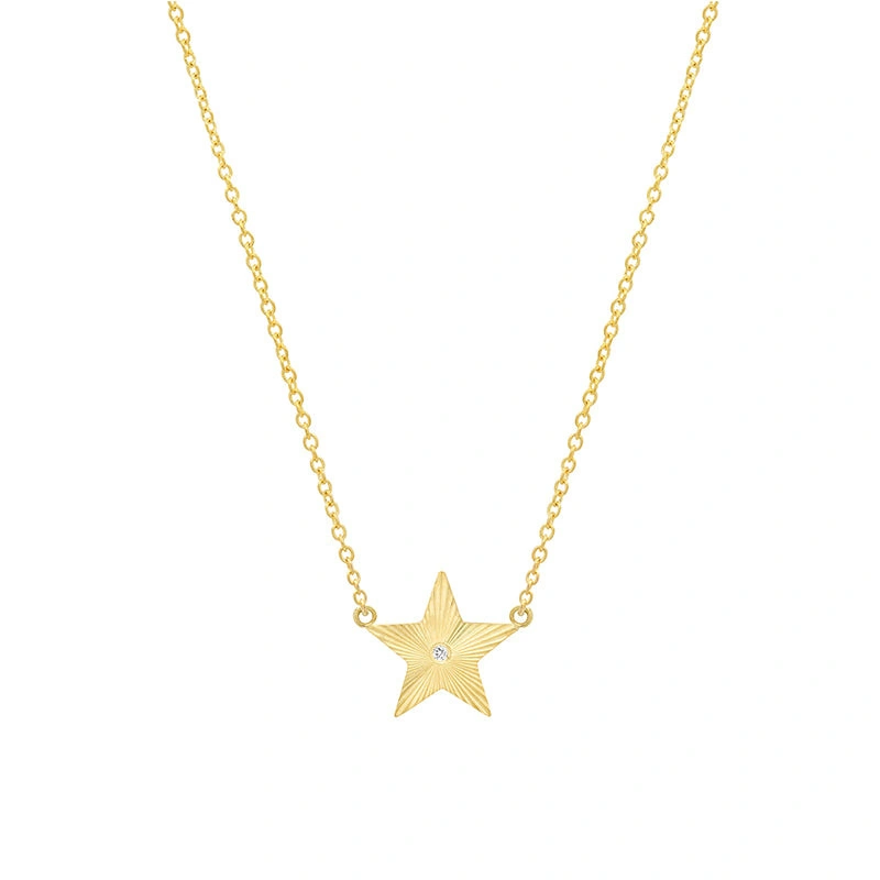 Jennifer Meyer Mini 70's Star Necklace in 18K Yellow Gold Jennifer Meyer Mini 70's Star Necklace in 18K Yellow Gold | Fine Necklaces | Coveti
