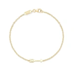 Jennifer Meyer Mini Arrow Bracelet in 18K Yellow Gold | Fine Bracelets | Coveti