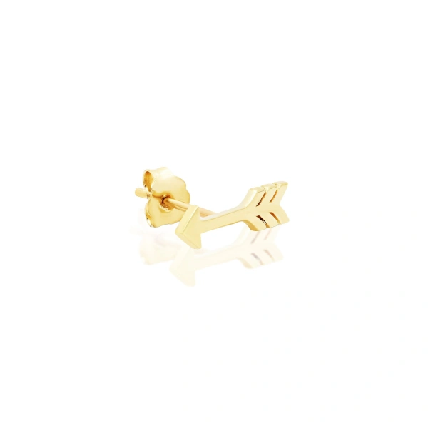 Jennifer Meyer Mini Arrow Studs in 18K Yellow Gold | Fine Earrings | Coveti