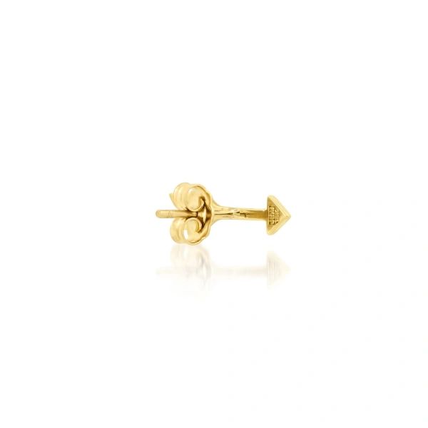 Jennifer Meyer Mini Arrow Studs in 18K Yellow Gold | Fine Earrings | Coveti