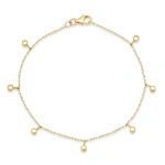 Jennifer Meyer Mini Bezel Dangle Bracelet in 18K Yellow Gold | Fine Bracelets | Coveti