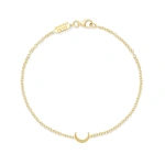 Jennifer Meyer Mini Carson Moon Bracelet in 18K Yellow Gold | Fine Bracelets | Coveti