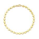 Jennifer Meyer Mini Circle Link Bracelet in 18K Yellow Gold | Fine Bracelets | Coveti