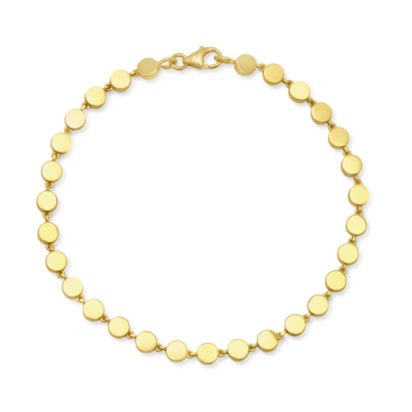 Mini Circle Link Bracelet in 18K Yellow Gold