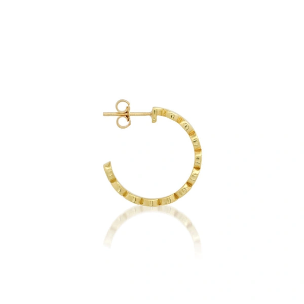 Jennifer Meyer Mini Circle Link Small Hoops in 18K Yellow Gold | Fine Earrings | Coveti