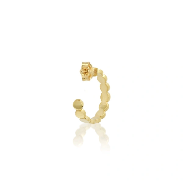 Jennifer Meyer Mini Circle Link Small Hoops in 18K Yellow Gold | Fine Earrings | Coveti